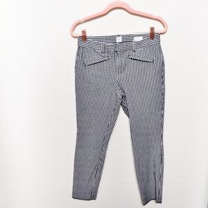 Gap Black and White Gingham Check Skinny Ankle Pants Size 4